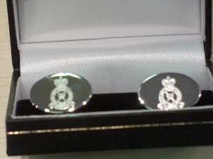 RAF Regiment Sterling Silver cufflinks - Click Image to Close